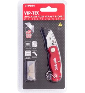Katlanır Mini Maket Bıçağı- VT875158 5 adet yedekli