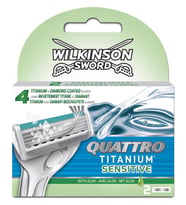 Wilkinson Sword Quattro Titanium Sensitive Erkek Tıraş Bıçağı 2 Yedek Kartuşu