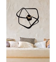 Gowpenart Fiyonk Metal Siyah Duvar Saati - Ev / Ofis Saati - Hediye Saat