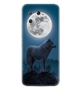 Xiaomi 13 Kılıf Resimli Desenli Silikon Platinium Series Wolf Moon 1857
