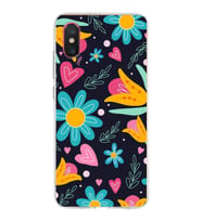 PrintiFy Xiaomi Mi 8 Pro ile Uyumlu 1mm Slim Fit Retro Colors 1 Baskılı Şeffaf  Kılıf