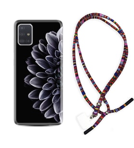 Samsung a71 A72 A73 A7 A9 2018 C7 C9 Kılıf Boyun Asklı Rasta Silikon Çiçekler 1639
