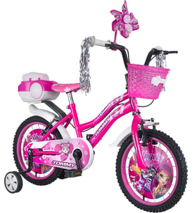 TommyBike 16 jant Lüx Aksesuarlı Cocuk Bisikleti 5-8 Yaş (Pembe)