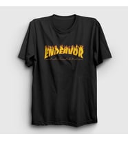 Presmono Unisex Siyah Endeavor Anime Boku No Hero Academia T-Shirt 234440tt