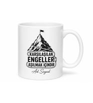 Dağ Tırmanışçısı Engeller Aşılmak İçindir Kupa Zirve Bayrağı Tırmanış Hediye Bardak