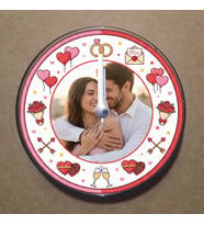 Kişiye Özel Magnet Saat Buzdolabı Saati Duvar Saati 11,5cm MS5001