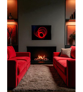 Dekoratif Soyut Tablo 50 x 70 cm CAN101 - Ev - Otel - Ofis - Hastahane - Kafe - Restourant Dekorasyonu