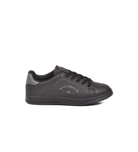 Walkway Siyah Füme Cilt Bağcıklı Hafif Unisex Spor Ayakkabı Bst-1002 G