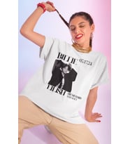 Tasarım Billie Eilish Hit Me Hard And Soft Baskılı Unisex Oversize Şarkıcı Tişört