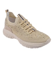 Guja Taşlı Triko Kadın Spor Ayakkabı Sneaker GJ-320 BEJ