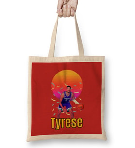 Tyrese Haliburton Vintage Art - Legend Basketball Gift Bez Çanta Uzun Saplı