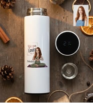 Kişiye Özel Karikatürlü Yoga Lover Motivasyon Filtreli Dijital Göstergeli Termos Doğum Günü Hediyesi