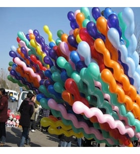Pazariz Spiral Burgu Balon Çok Renkli 100 Cm Parti Doğum Günü Dekorasyon 50 Ad