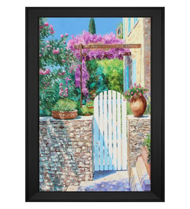 Manzara Temalı Kanvas Tablo 50 x 70 cm Siyah Çerçeve