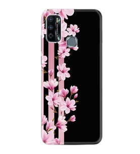 Infinix Hot 9 Play Kılıf Resimli Desenli Baskılı Silikon Kılıf Pink Flowers 3 1393