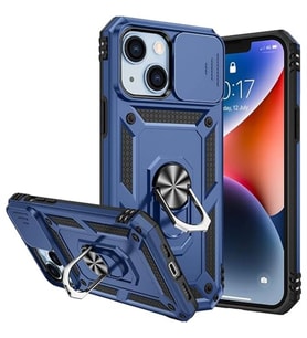 Coverzone iPhone 14 Plus ?le Uyumlu PhoenixShield S�rg�l� Sistem Kamera Korumal? Kapak Tam Koruma Manyetik Vega Kapak Lacivert