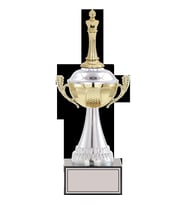 ODAK KUPA - Figürlü Kupalar - Satranç Figürlü Kupalar FG-046 A - 33 cm