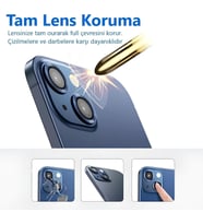 Görüntü Kalitesi Bozmayan Kamera Lens Koruyucu Safir (Siyah, Galaxy S25 FE)