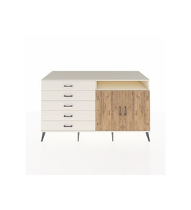 Kronos Konsol 2 Raflı 5 Çekmeceli 2 Kapaklı 176x59x99 Aytaşı-Çam/Aytaşı