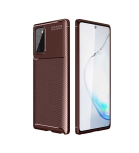 Samsung Galaxy Note 20 Kılıf Esnek Soft Karbon Tasarım Legion Serisi (Kahverengi)