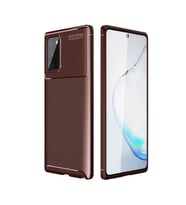 Samsung Galaxy Note 20 Kılıf Esnek Soft Karbon Tasarım Legion Serisi (Kahverengi)