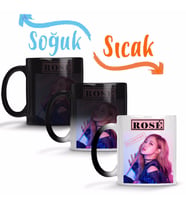 Blackpink Rose 01 Sihirli Kupa Bardak Porselen