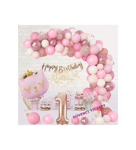 1 Yaş Doğum Günü BalOn Zinciri