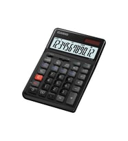 Casio JE-12E-BK 12 Haneli Masaüstü Hesap Makinesi (Siyah)