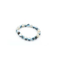 Hakiki Doğal Blue Ice Glaserit Taşı Bileklik 9 Mm (Mavi)