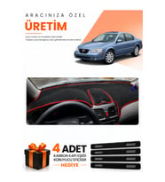 NİSSAN MAXİMA A33 (1999-2003) Uyumlu Torpido Koruma Örtüsü Oto Kılıfı - Siyah Kırmızı