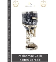 #Bardak Paslanmaz Şık Hediyelik Mat Modern Dayanıklı Estetik Lüks Çelik Kadeh Bardak 18*7 Cm