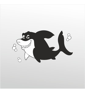 Folyo Sticker Tatlı Köpek Balığı 70cm Uzunluk (Karışık)