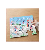 Kayak Yapan İnsanlar Tasarımlı 24 Parça Ahşap Çocuk Puzzle MPK0890
