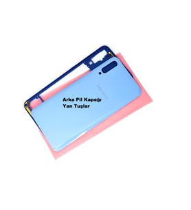 Tkgz Samsung Galaxy A70 A705 kasa Arka Pil Kapağı MAVİ