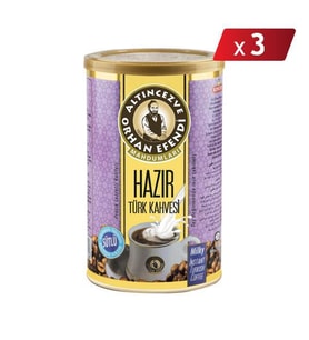 Orhan Efendi Hazır Türk Kahvesi Sütlü Tnk 250 Gr - 3LÜ PAKET
