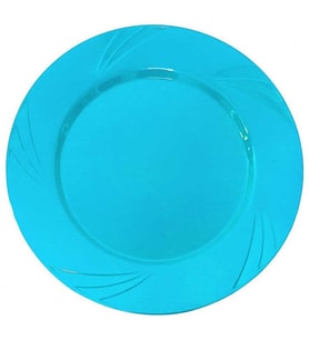 TABAK KRİSTAL 22,5 CM MAVİ PK:6-