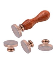 Boş Mum Mühür Pirinç Damga Başlığı Yuvarlak 25mm Bakır Copper