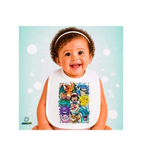 Pokemon Keten Bebek Mama Önlüğü – Yumuşak, Emici, Yıkanabilir, Özel Tasarım P159