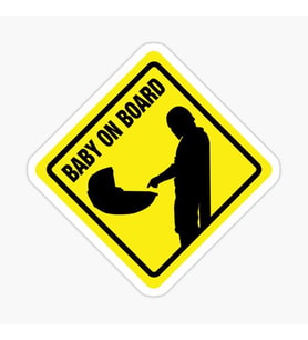 Araçta bebek var Baby On Board Sticker Yapıştırma 19CM md3
