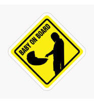 Araçta bebek var Baby On Board Sticker Yapıştırma 19CM md3
