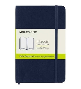 Moleskine Yumuşak Kapak Defter Safir Mavi (Çizgisiz - 13x21) - 4757