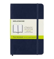 Moleskine Yumuşak Kapak Defter Safir Mavi (Çizgisiz - 13x21) - 4757