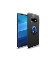 Samsung Galaxy S10E Uyumlu Kılıf Zore Ravel Silikon Kapak (Siyah-Mavi)