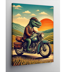 Kanvas Tablo Motorcu Dinazor
