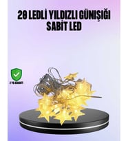 5 Metre Yıldız Şeklinde Led Şerit Işık Sabit Beyaz Aydınlatma