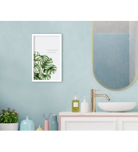BK Home Banyo Dekoratif Ahşap Beyaz Çerçeveli Tablo-10