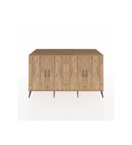 Kronos Konsol 4 Raflı 4 Kapaklı 176x59x99 Çam-Çam/Antrasit