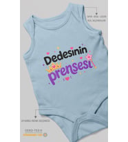 Dedesinin Prensesi Sıfır Kol Bebek Zıbını %100 Pamuk