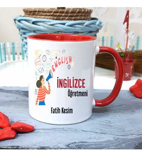 İngilizce  Öğretmenine Özel Öğretmenler Günü Hediyesi Kişiye Özel Kupa Bardak