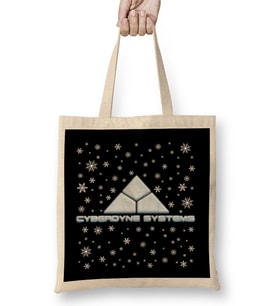 Terminator Cyberdyne Systems Christmas Snow Logo Bez Çanta Uzun Saplı
